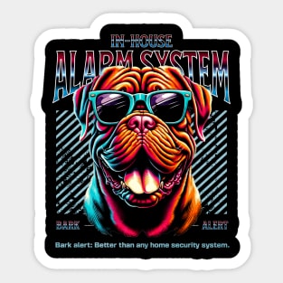 Bark Alert Dogue de Bordeaux Dog Sticker